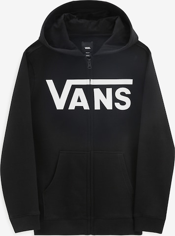 VANS Zip-Up Hoodie in Black: front