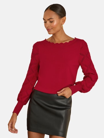 raudona love & roses Megztinis: priekis