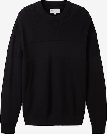 TOM TAILOR DENIM Sweater in Black: front