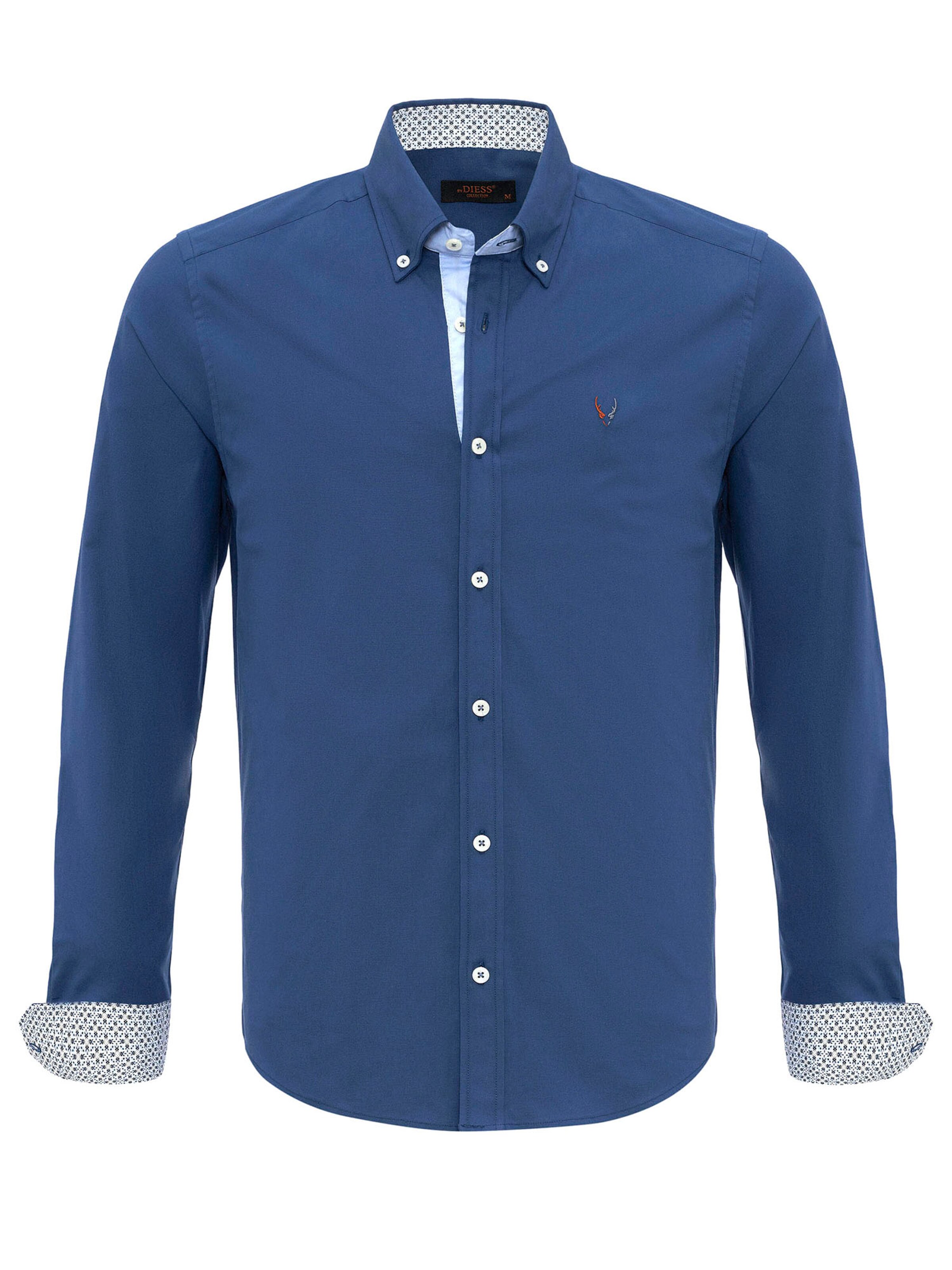 By Diess Collection Regular fit Overhemd in Blauw: voorkant