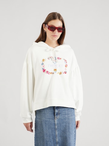 Twinset Sweatshirt in Wit: voorkant