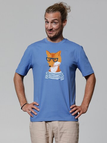 T-Shirt Watapparel en bleu : devant