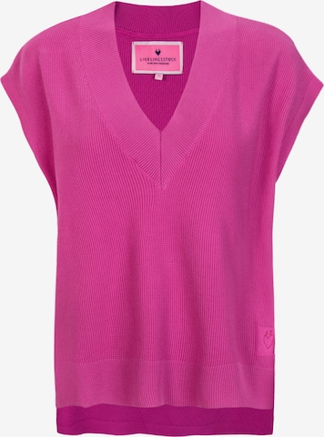 LIEBLINGSSTÜCK Knitted Vest in Pink: front
