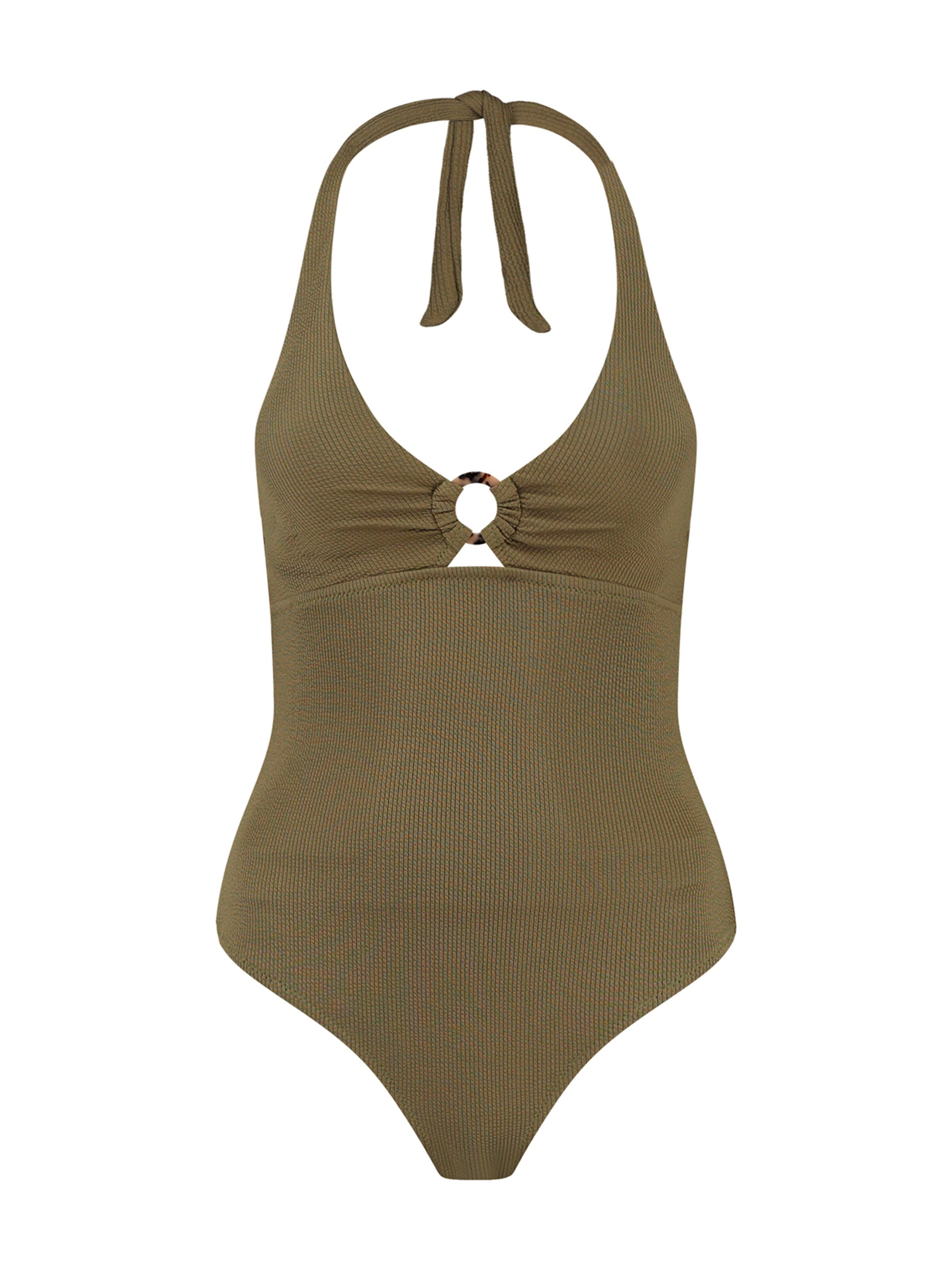 Shiwi Сутиен с триъгълни чашки Бански костюм в зелено: отпред