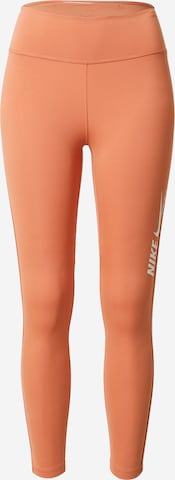 NIKE Спортен панталон в оранжево: отпред