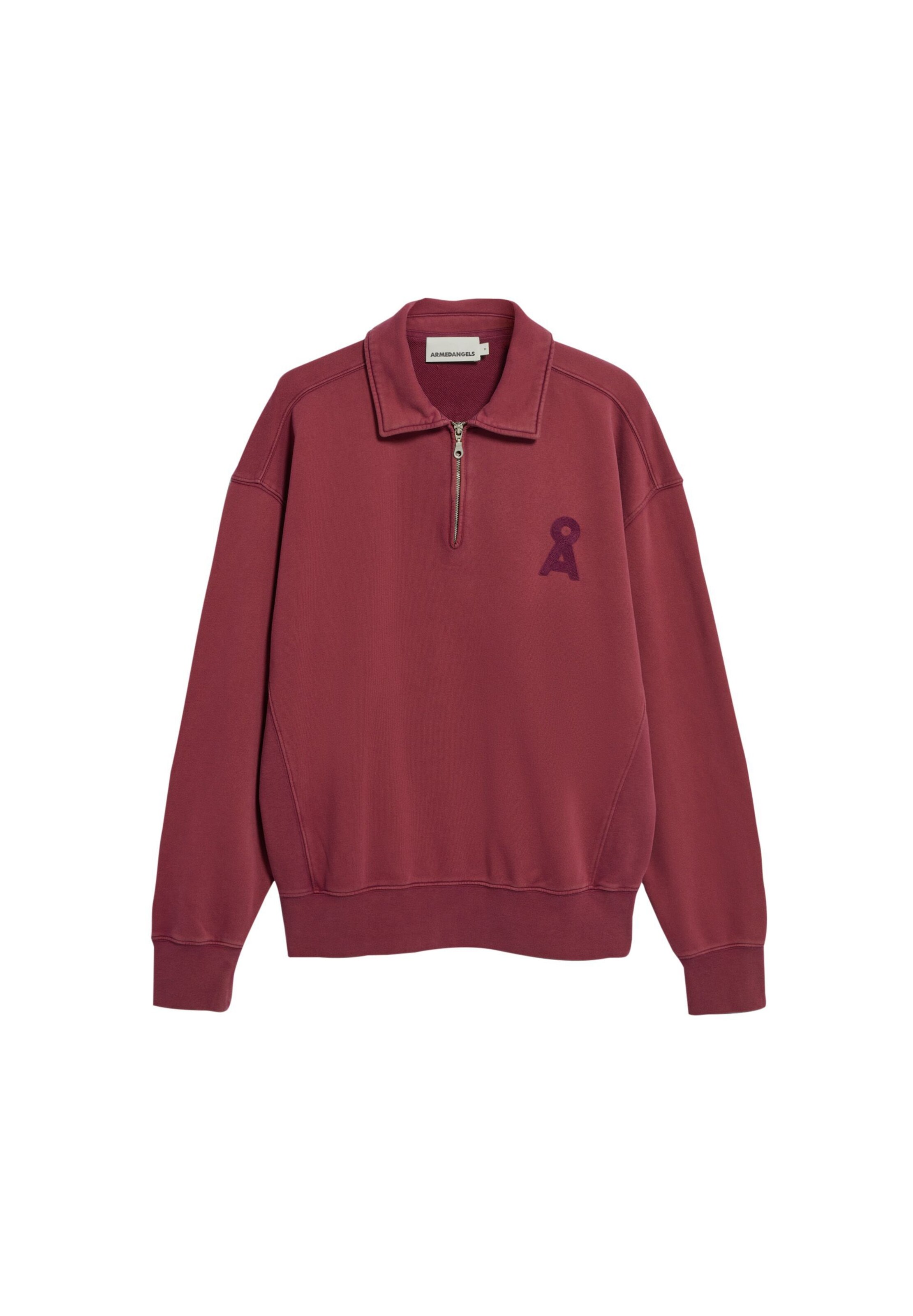 ARMEDANGELS Pullover ICONIC Å GMT DYE in Rot: Vorderseite
