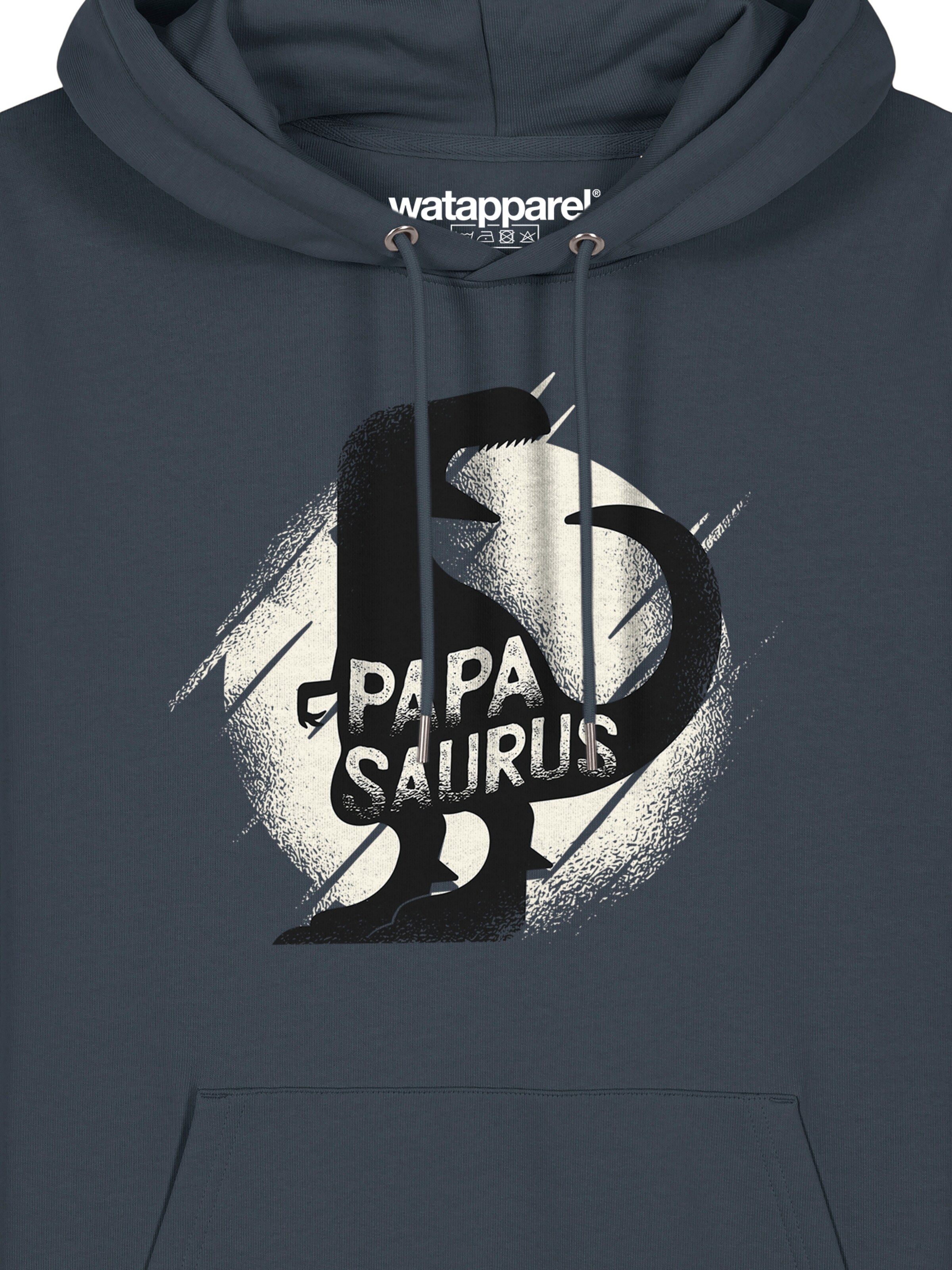 Sweat-shirt ' Papasaurus ' Watapparel en gris