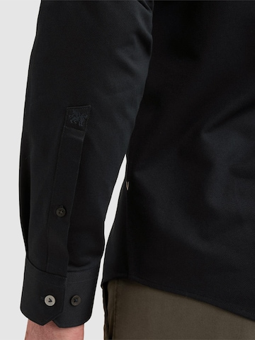 VANGUARD Regular fit Overhemd 'Elevated Knit shirt with widespread collar' in Blauw