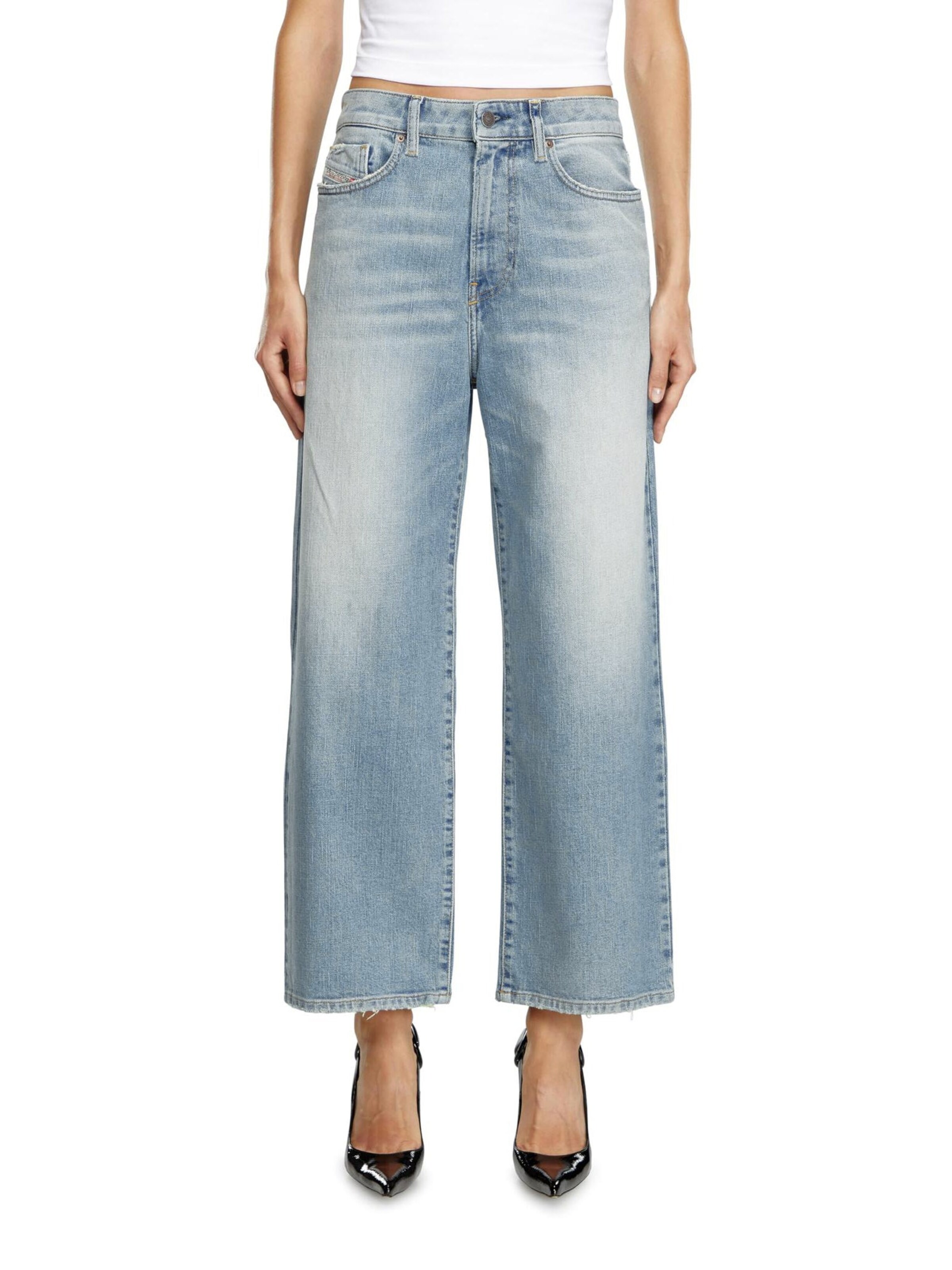 DIESEL Loosefit Jeans 'KRASHEE R08BI' in Blau