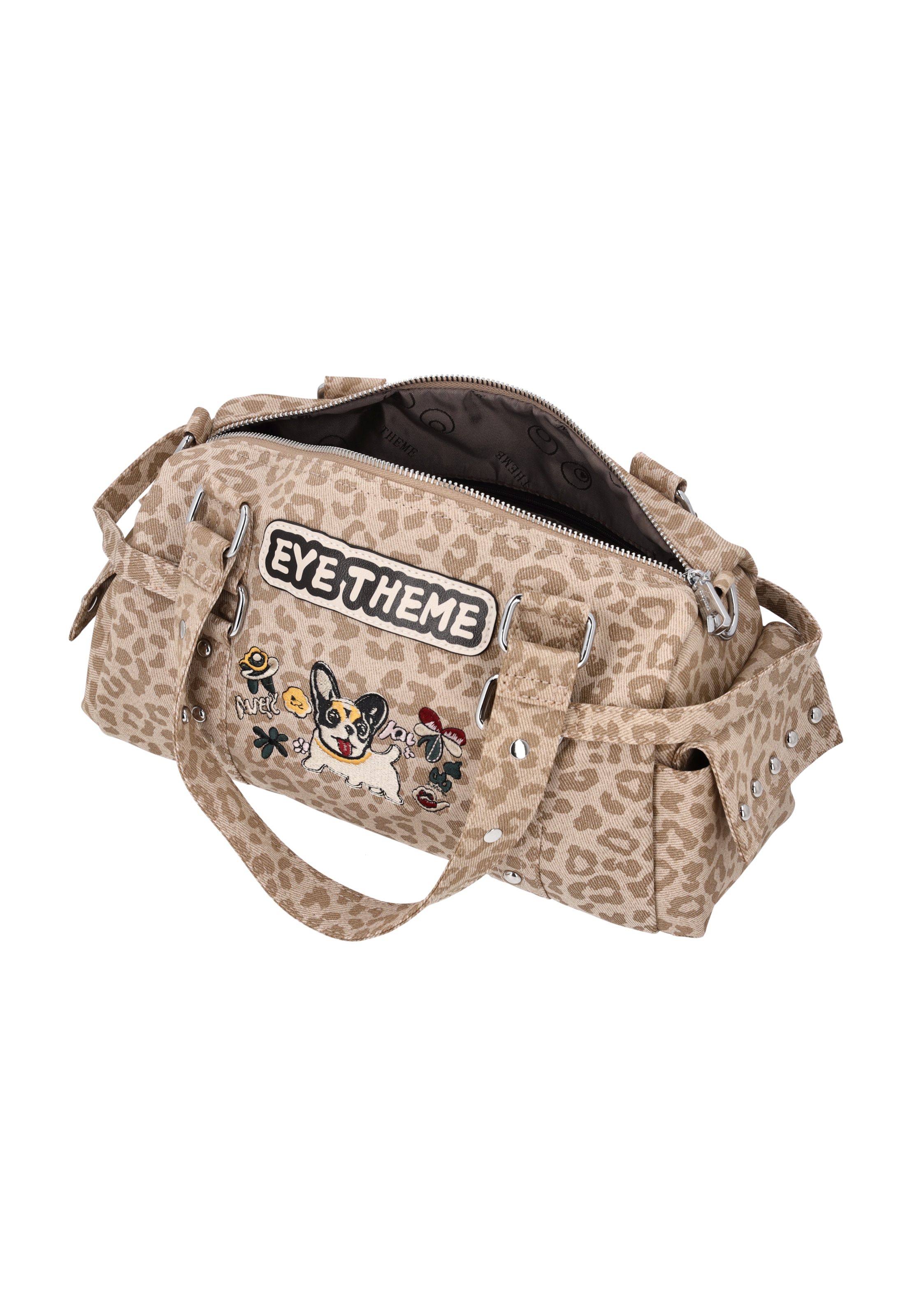 MYMO Schultertasche 'Eyetheme' in Beige