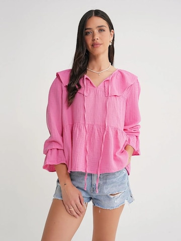 MixRay Bluse in Pink: Vorderseite