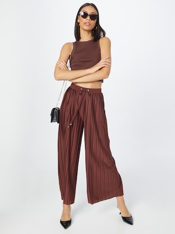 ABOUT YOU Wide leg Pants 'Caren' in Brown