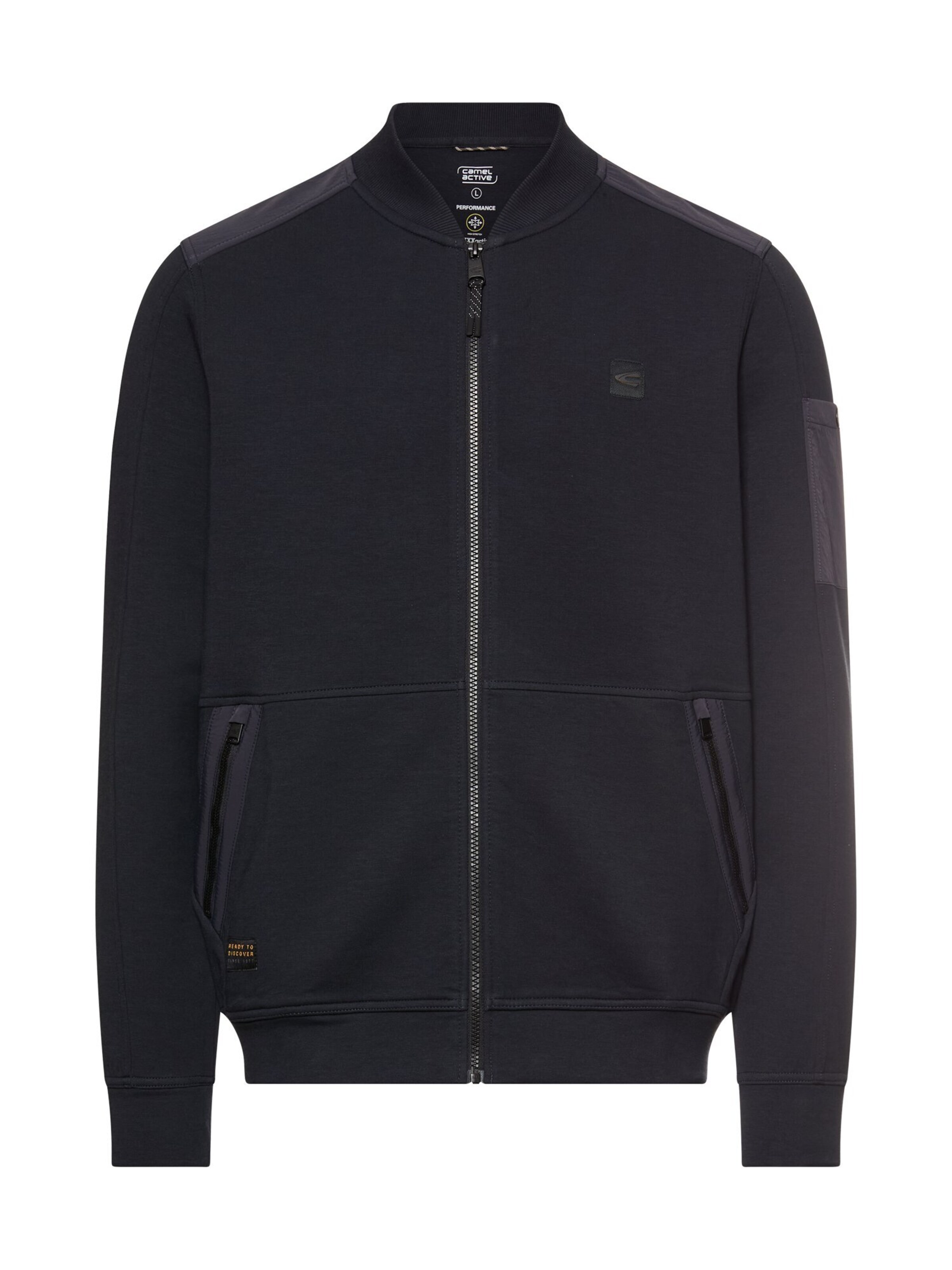 CAMEL ACTIVE Zip-Up Hoodie in Blue: front