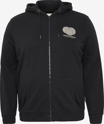 BLEND - Sudadera con cremallera en negro: frente