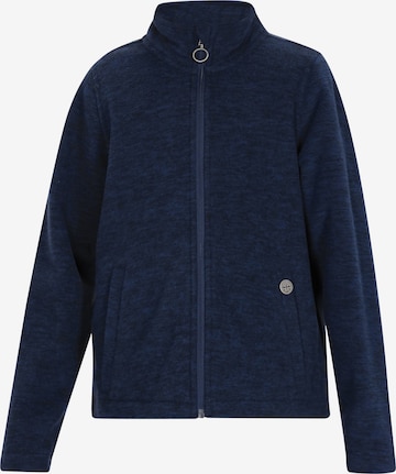 Giacca di pile di DreiMaster Maritim in blu: frontale