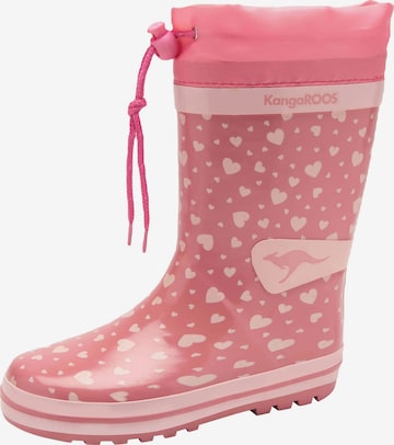 KangaROOS Rubber Boots 'K-RAIN' in Pink: front