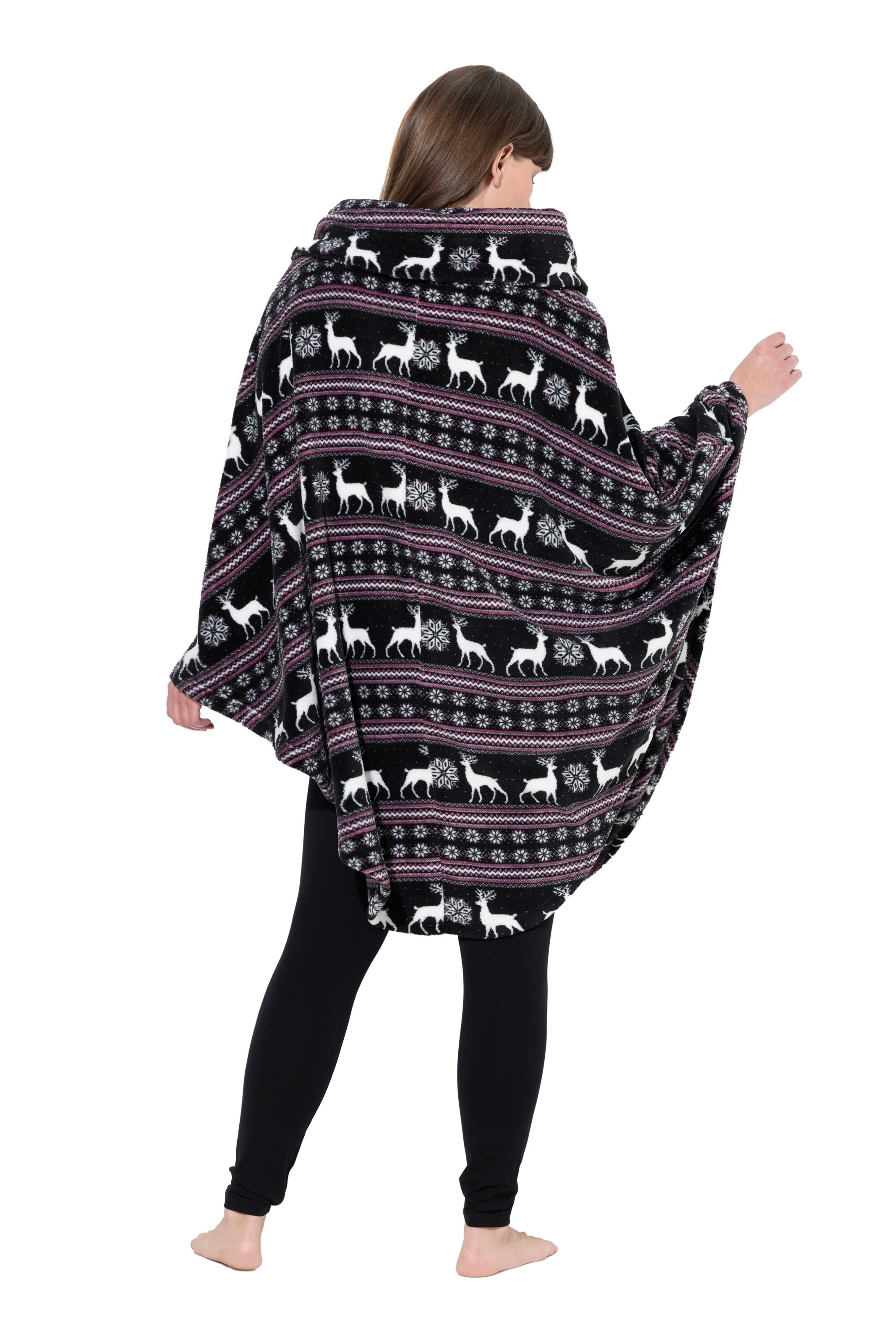 Ulla Popken Badjas lang  in Zwart