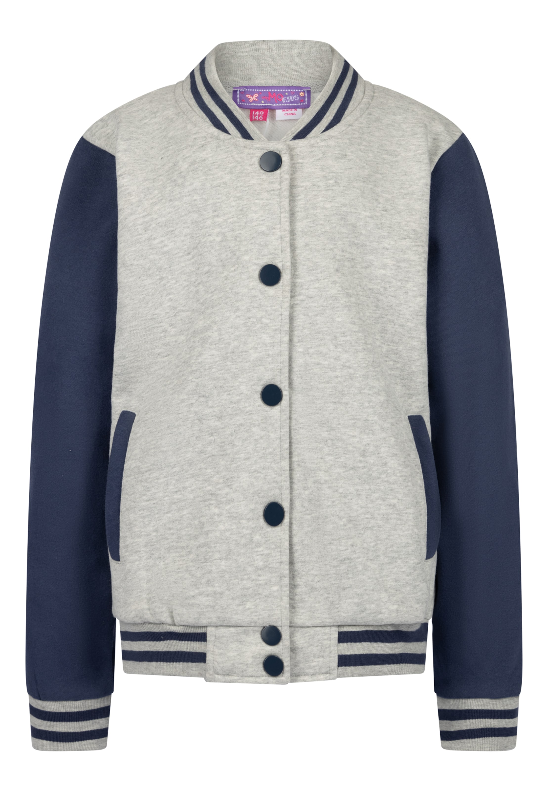 myMo KIDS Sweatvest in Grijs: voorkant