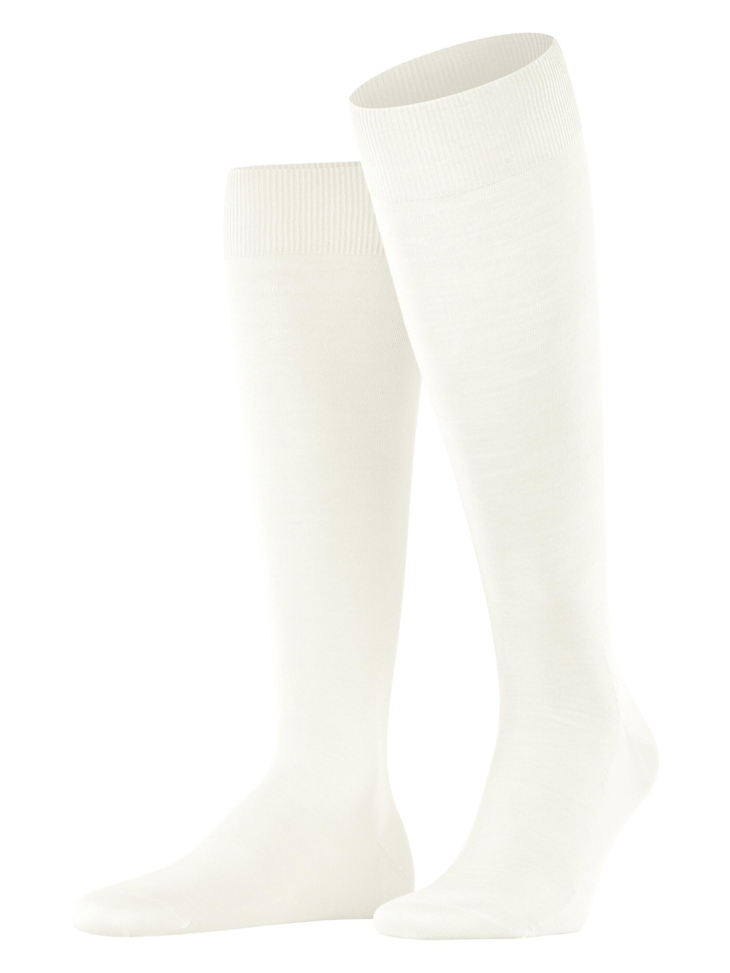 FALKE Knee High Socks 'ClimaWool' in White: front