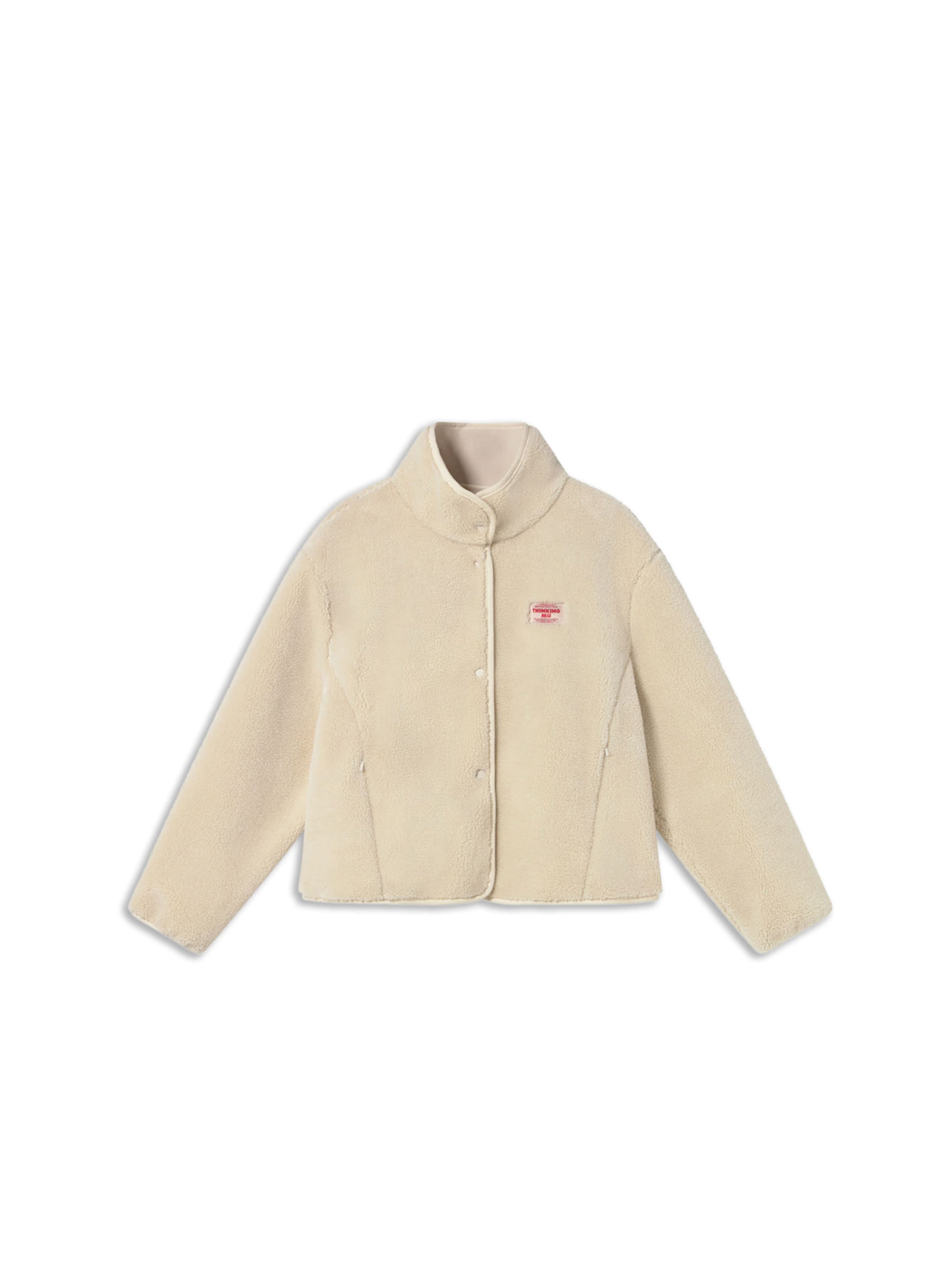 Thinking MU - Casaco de velo 'Kourtney' em branco: frente