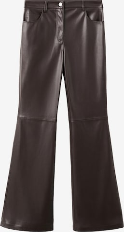 MANGO Flared Pants 'Connie' in Brown: front
