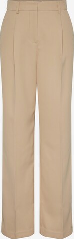 Wide Leg Pantalon à plis 'Blayke' Pieces Tall en beige : devant