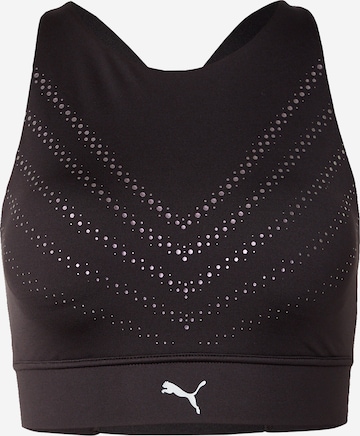 PUMA - Bustier Sujetador deportivo en negro: frente