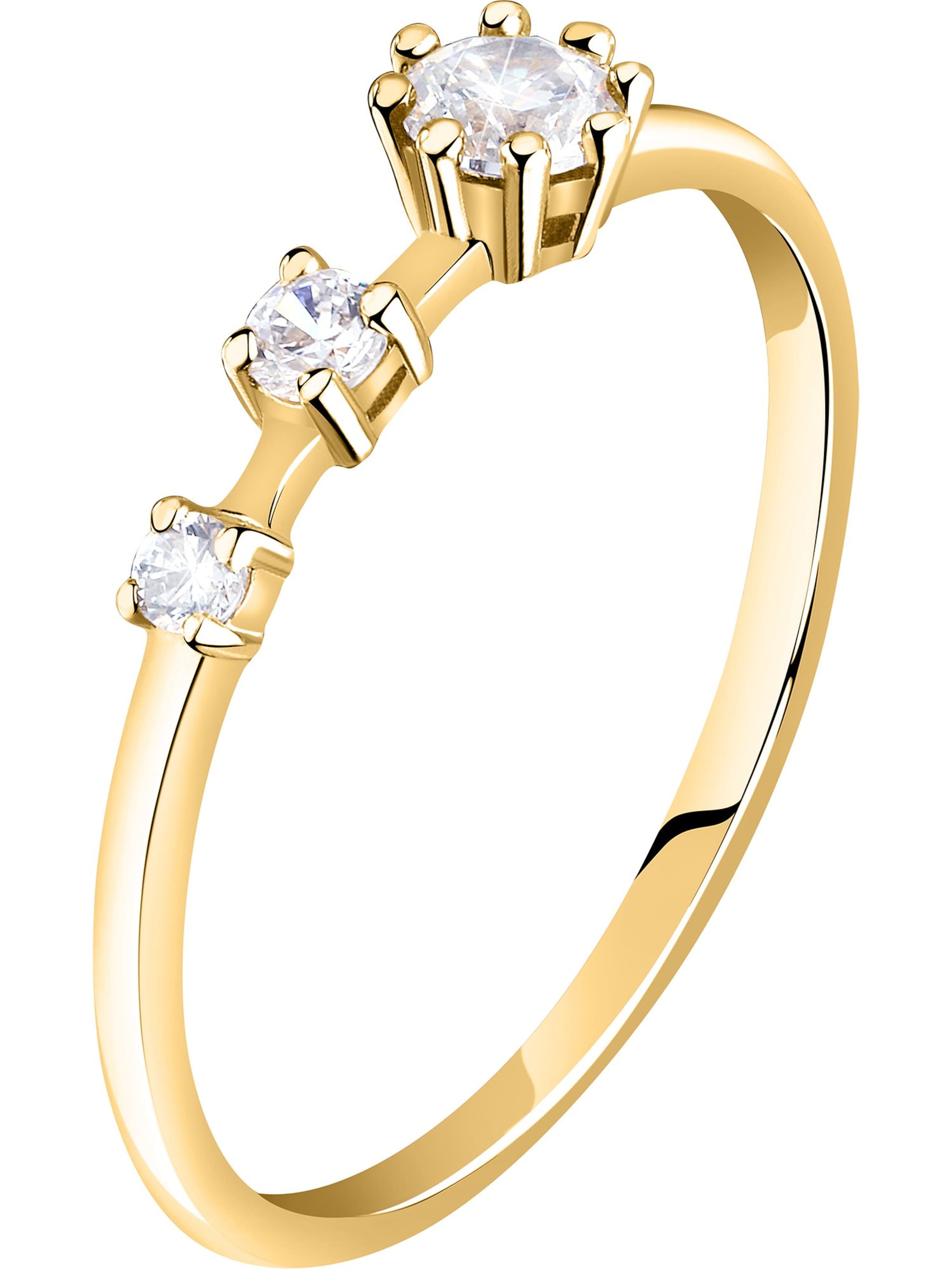 Live Diamond Ring in Gold: front