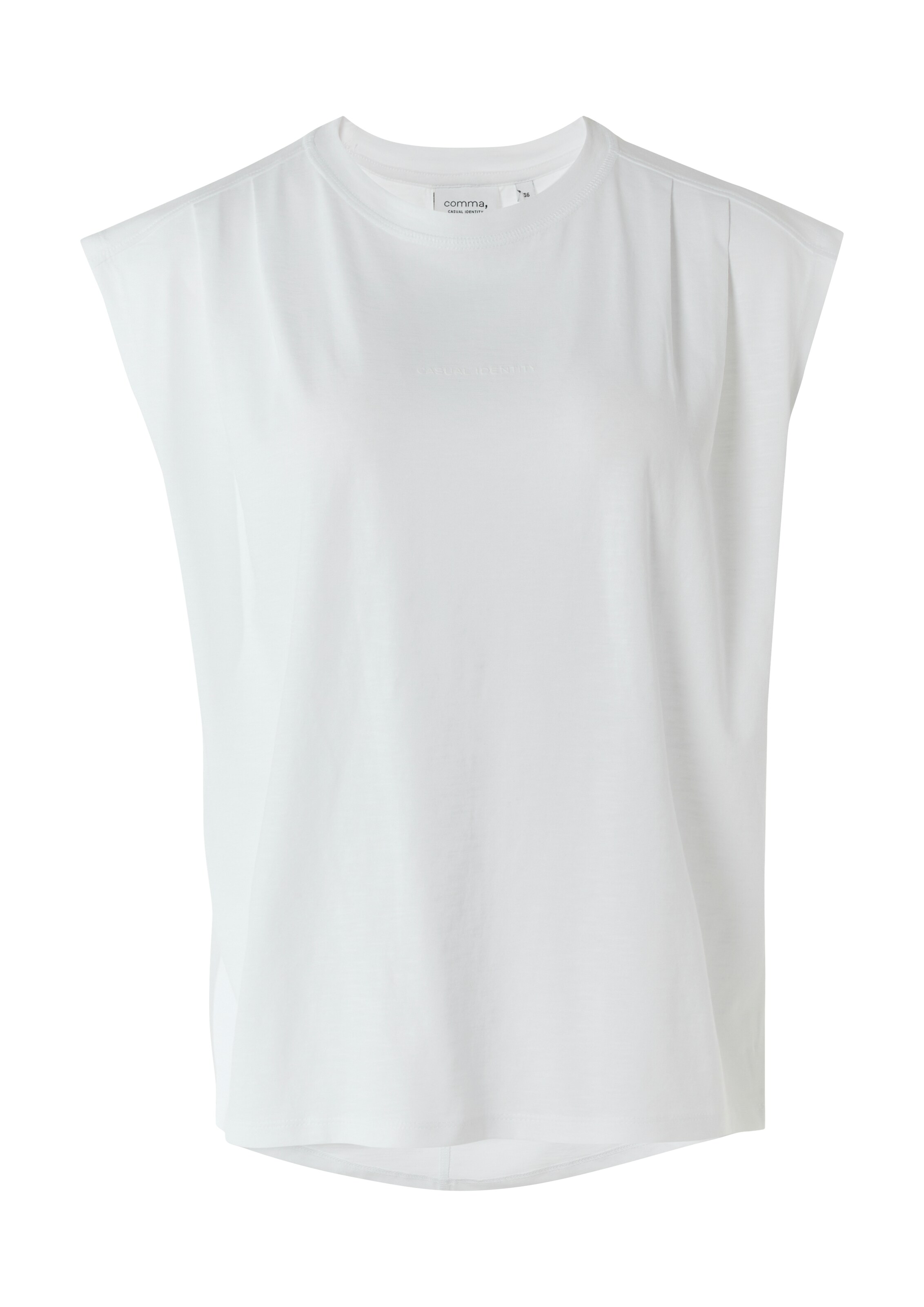 T-shirt comma casual identity en blanc : devant
