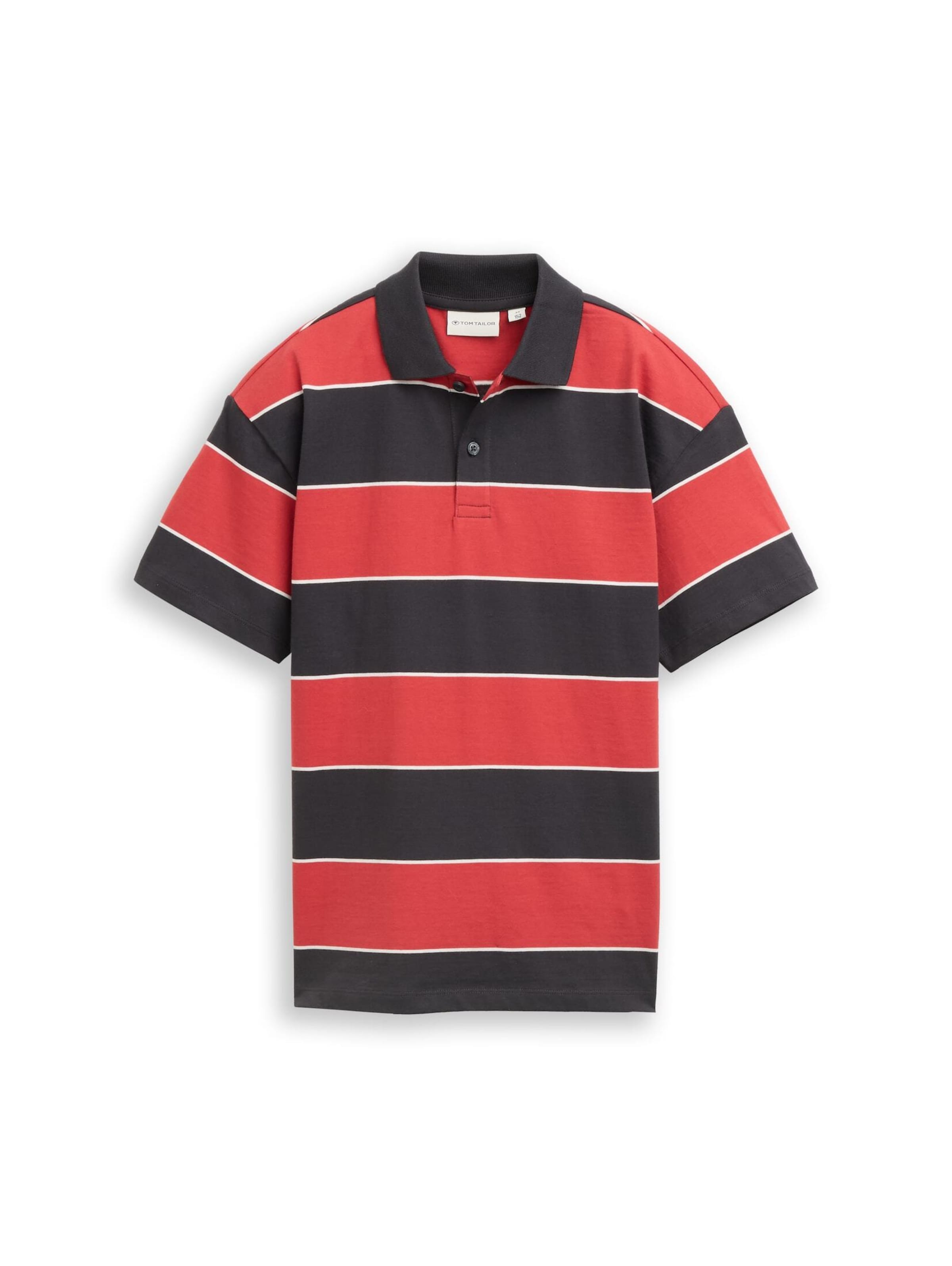 TOM TAILOR Shirt in 152 in Anthracite / Red / White denim, Item view