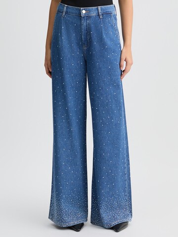 Liu Jo Wide leg Pleat-front jeans in Blue: front