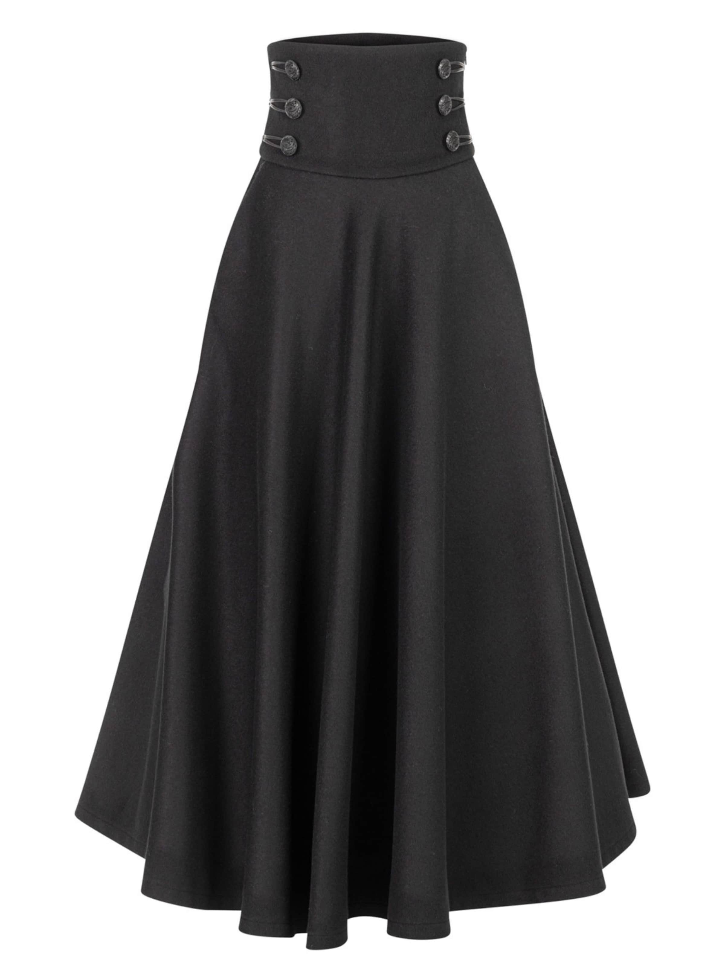 Nikka Place - Falda 'Rose' en negro: frente