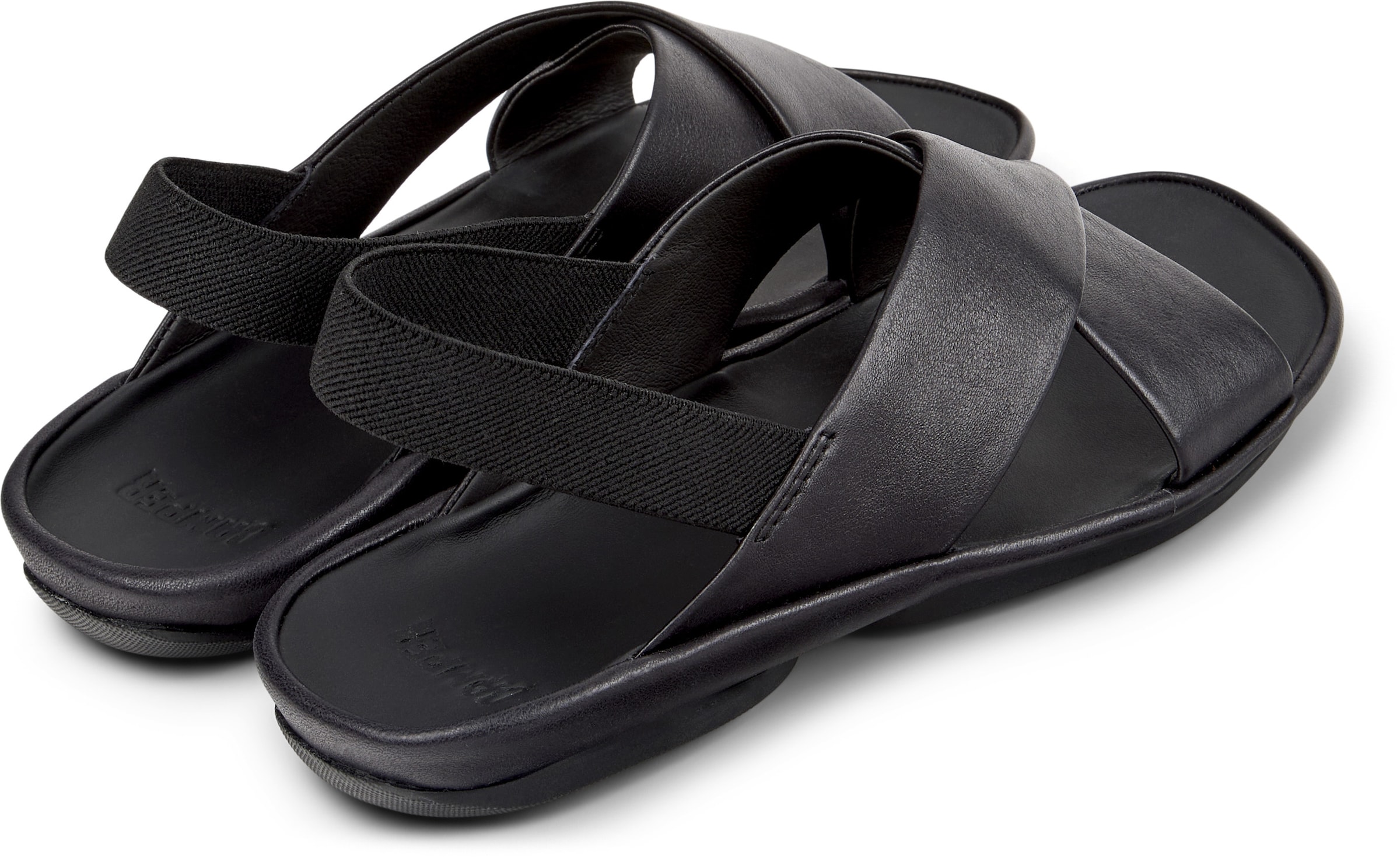 CAMPER - Sandálias com tiras ' Right Isla ' em preto