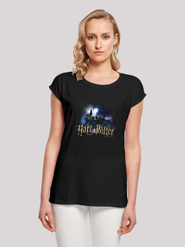 T-shirt 'Harry Potter Hogwarts Castle' F4NT4STIC en noir : devant