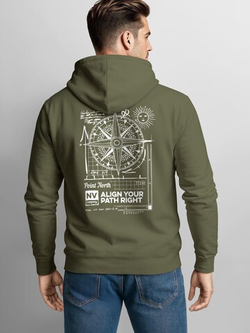 Neverless Sweatshirt 'Compass' in Green