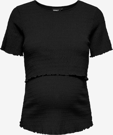 T-shirt 'OLMCalia' Only Maternity en noir : devant
