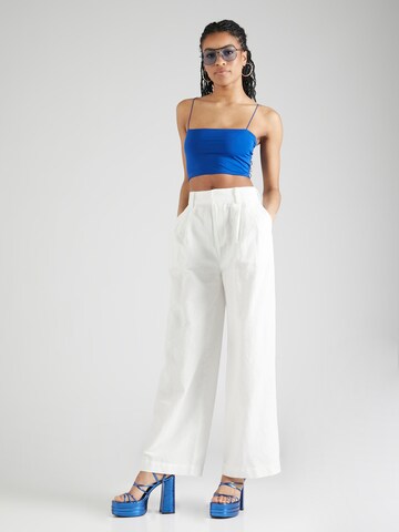 GAP Wide leg Bandplooibroek in Wit