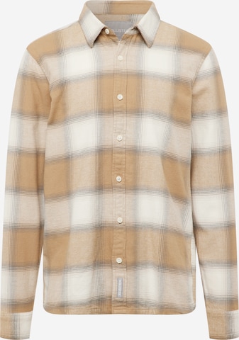 HOLLISTER Button Up Shirt 'HOLIDAY' in Beige: front