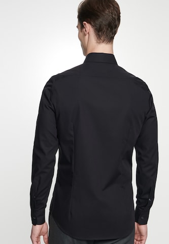 SEIDENSTICKER Slim Fit Hemd in Schwarz