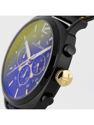 Jacques Lemans Analoguhr in Schwarz