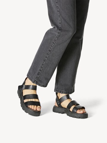 TAMARIS Sandalen met riem in Zwart: voorkant