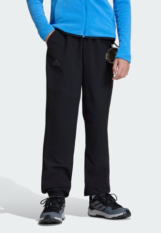 Effilé Pantalon d'extérieur ADIDAS TERREX en noir : devant