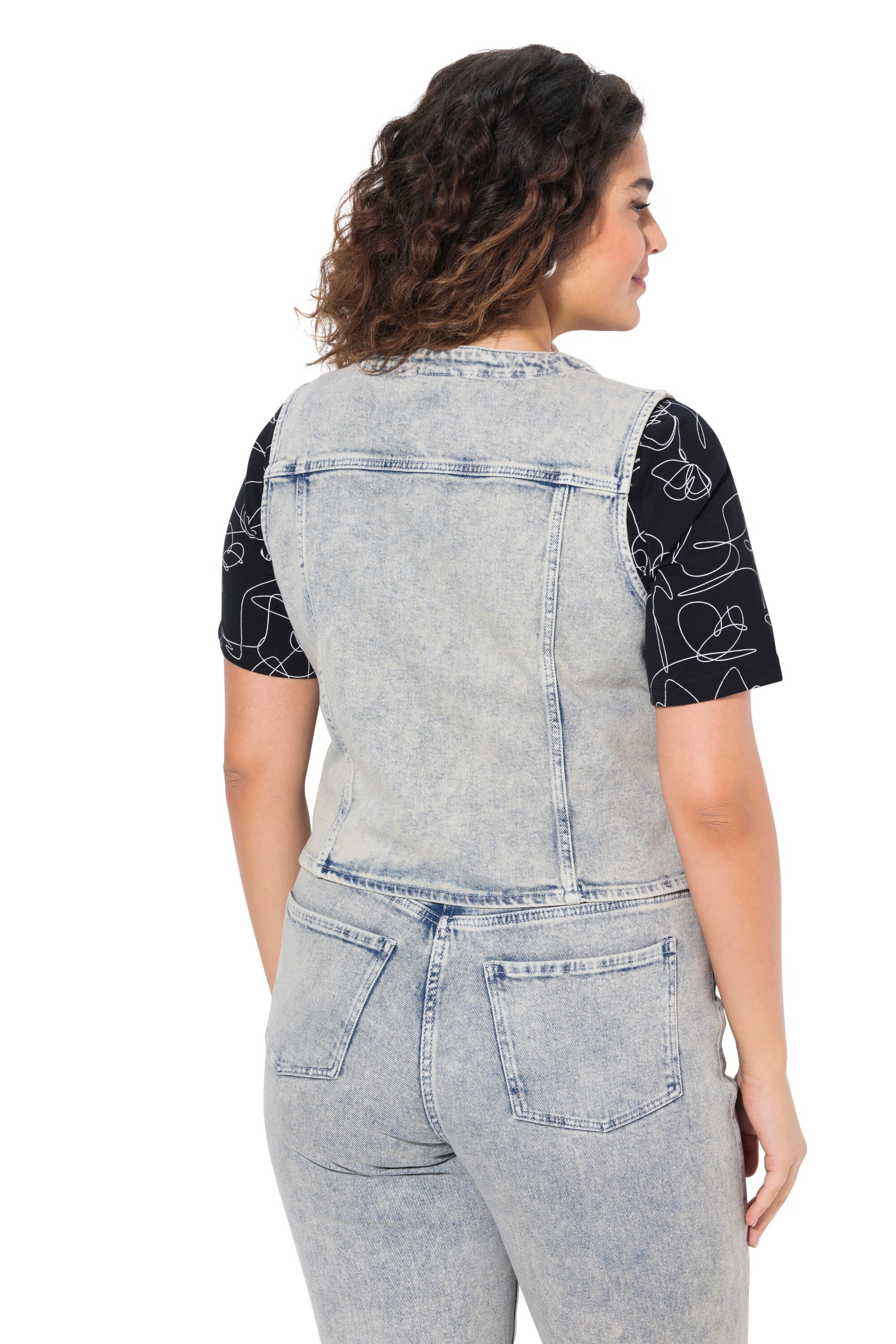 Gilet Ulla Popken en bleu