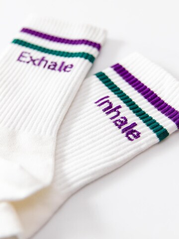 Divasya Socks 'Inhale Exhale' in Purple