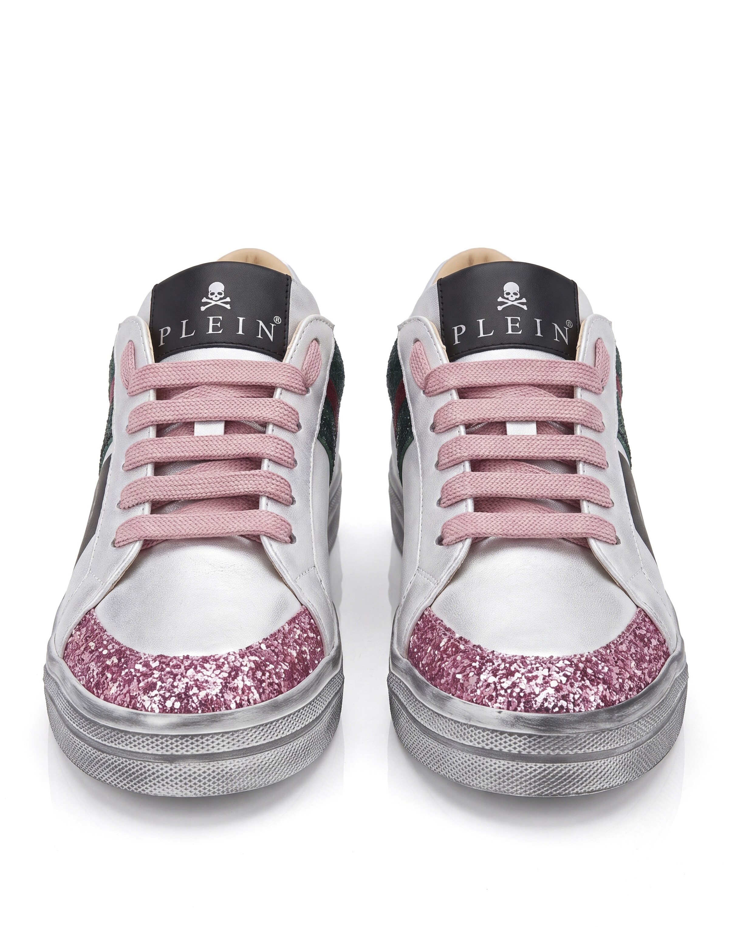 Philipp Plein - Zapatillas deportivas bajas 'Skull' en rosa