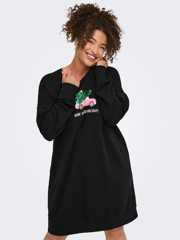 ONLY Carmakoma Jurk 'CARSANTA XMAS' in Zwart