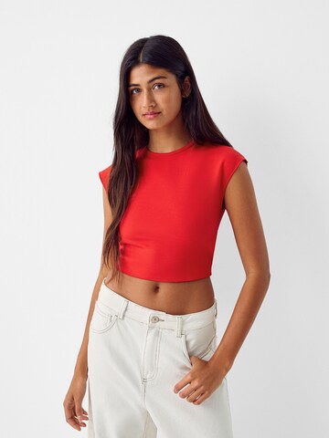 Bershka Tričko - Červená: predná strana