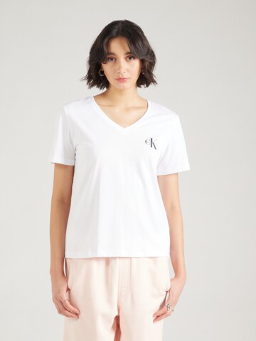 T-shirt Calvin Klein Jeans en rose : devant