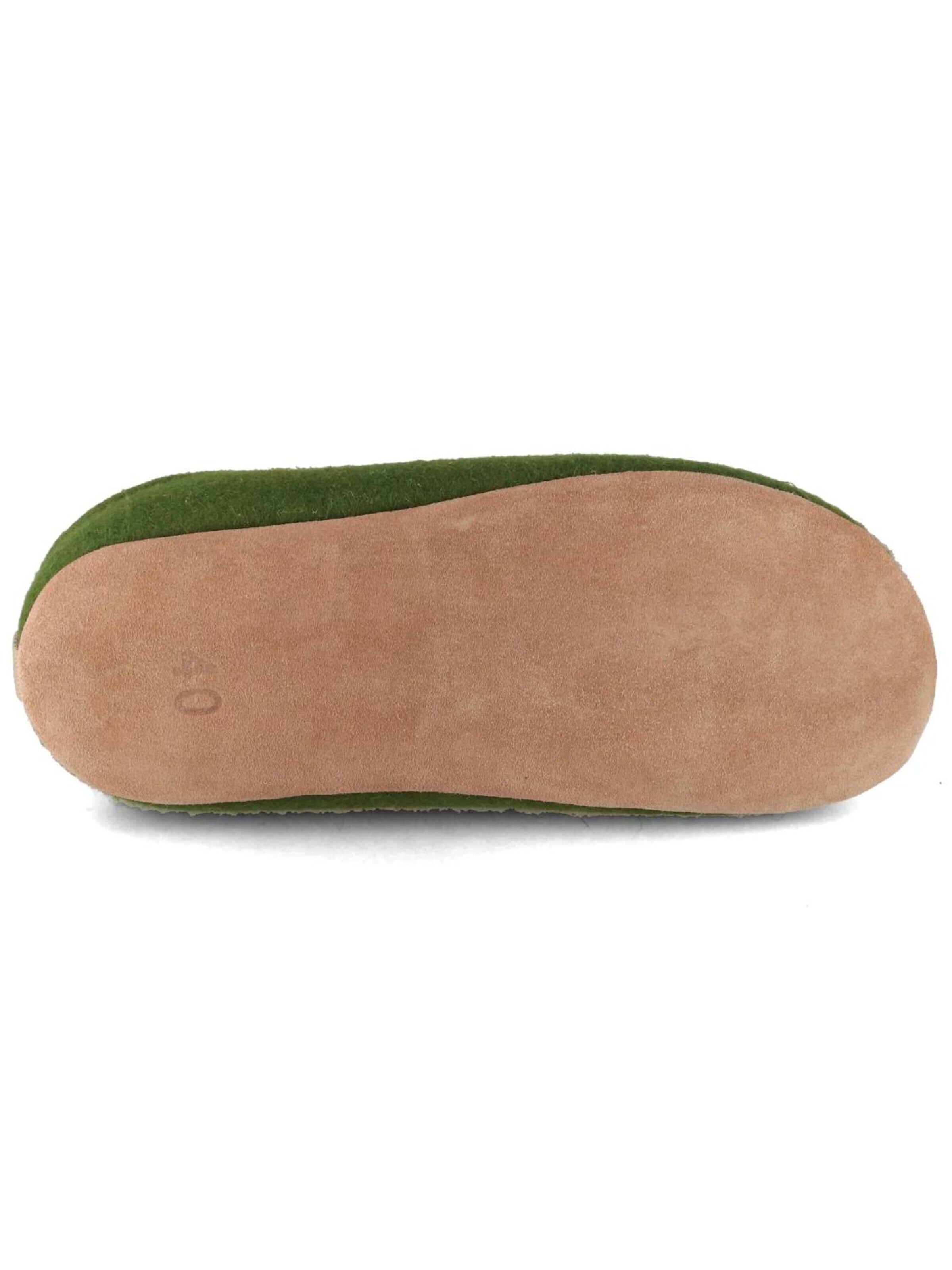 WoolFit Hausschuh 'BareFoot'‌‌‌‌‌‌‌ in Grün