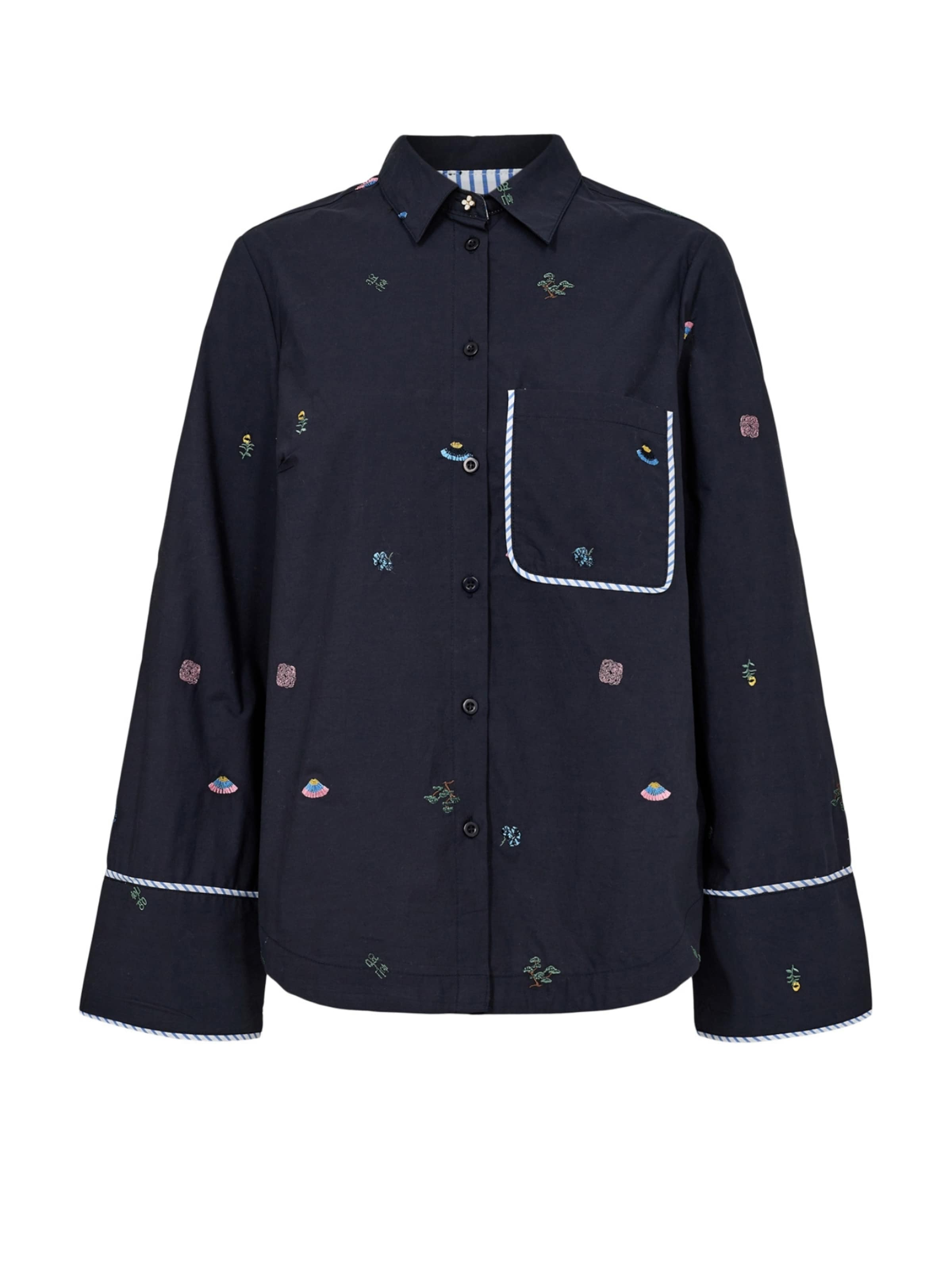 NÜMPH Shirts 'NUCHIRO' i blå: forside